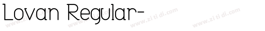 Lovan Regular字体转换